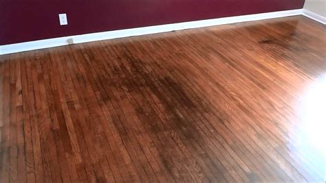 Scrape off anything stuck to the floor, such as gum. What NOT To Do When Refinishing Hardwood Floors - YouTube