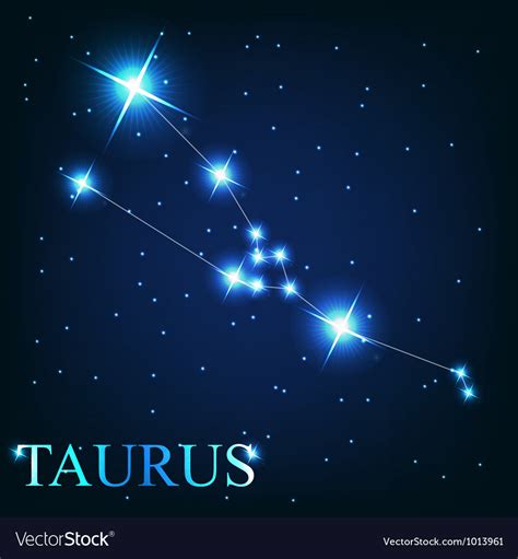 Taurus Zodiac Sign Beautiful Bright Royalty Free Vector