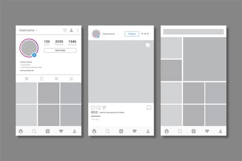 Premium Vector Instagram Profile Interface Template