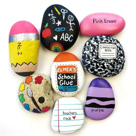 Painted Rock Ideas Back To School Rocks Color Made Happy