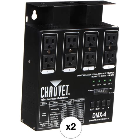 CHAUVET DJ DMX-4 4-Channel Dimmer/Relay Pack Kit for LED B&H