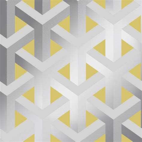 Free Download Structure Geometric Wallpaper In Grey Yellow I Love