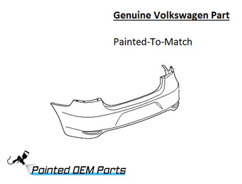 Painted 2012 2016 Volkswagen Eos Rear Bumper Cover Genuine Oem