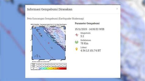 Arahangempa ini dirasakan untuk diteruskan pada masyarakat. INFO Terkini Gempa Bumi, Terjadi Hari Jumat 15 November ...