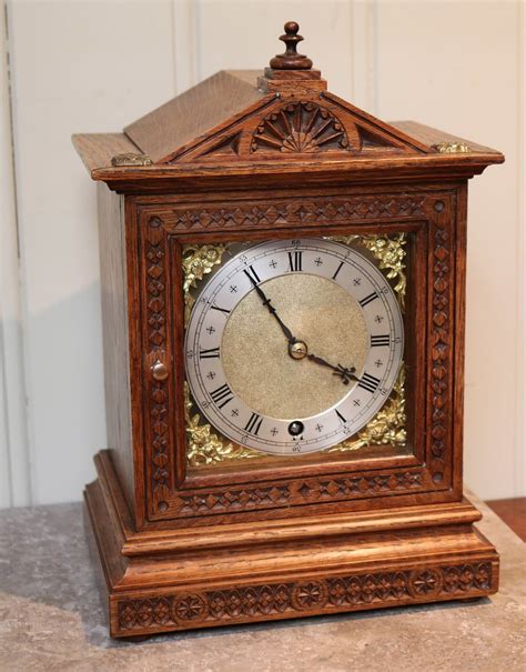 Antiques Atlas Small Oak Mantel Clock Germany C 1890