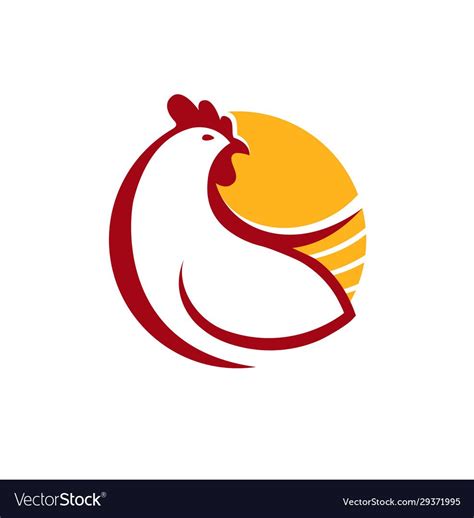 Chicken Logo Farm Animal Symbol Or Label Vector Image On Vectorstock