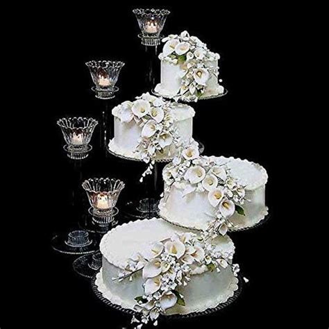 4 Tier Clear Spiral Cascade Wedding Cake Stand Style 400 A