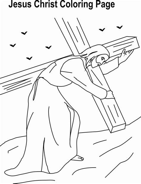 Jesus Christ Coloring printable page 3 for kids