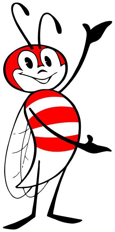 Smiling Red Striped Bug Clipart Free Download Transparent Png Creazilla