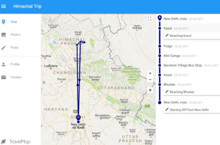 Create Travel Blog on Map with Routes, Photos, Posts