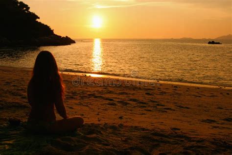 Sunset Beauty Nature Ocean View Woman Asian Sun Island Indonesia