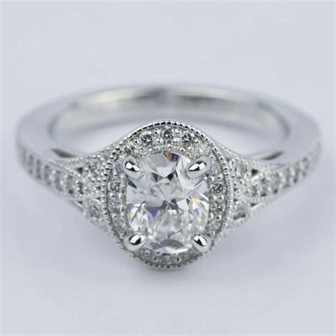 Can you make your own art deco engagement ring? 1 Carat Oval Diamond Art Deco Engagement Ring