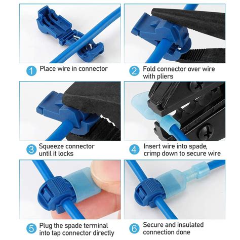 T Tap Wire Connectors Self Stripping Quick Splice Electrical Wire