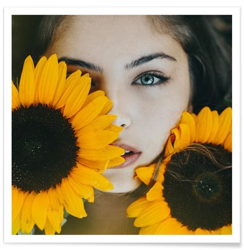 Sunflower Girl Poster Juniqe