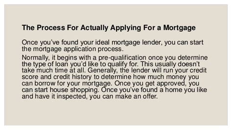 Mortgage Application How To Apply For A Mortgage