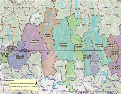 The terrestrial boundary is 8,891 ki. Map Us Canada Border
