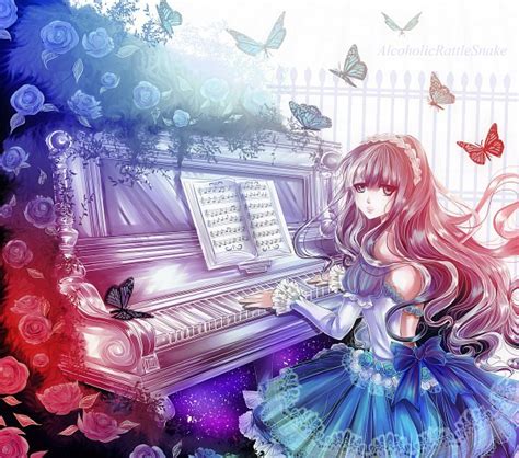 コンプリート！ Piano Anime Girl 127817 Anime Girl Piano Art