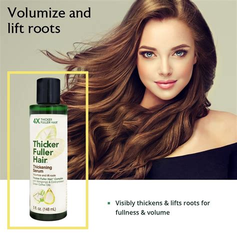 4x Thicker Fuller Hair Hair Thickening Serum Advanced Thickening