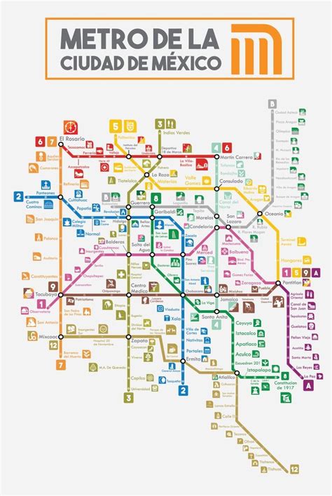 The Metro Map Is Shown With Many Different Colors And Symbols