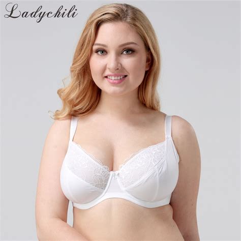 Ladychili Women Intimates European Plus Size Bras Underwire White