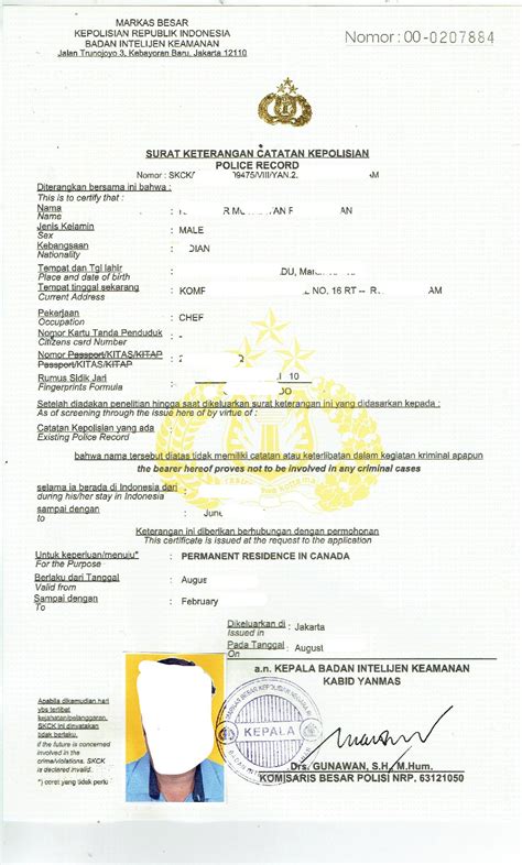 Power of attorney/ legal documents. Police Clearance Certificate PCC Indonesia in India