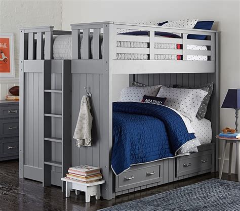 Saddle up to the bar. Belden Full-Over-Full Bunk Bed | Pottery Barn Kids