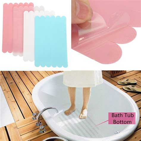 6pcs Anti Slip Bath Grip Stickers Non Slip Flooring Safety Bath Tub Shower Strips Tape Mat