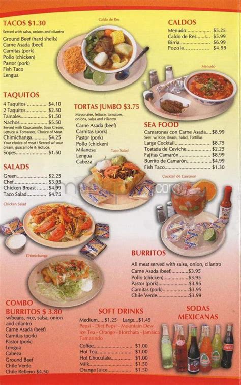 The food comes out quickly and piping hot with large portions. Menu of Don Pedro Mexican Restaurant in Vancouver, WA 98665