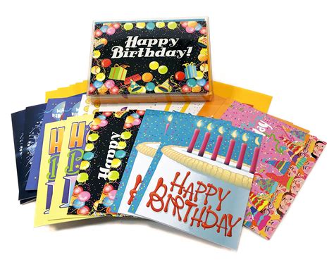 Birthday Card Assorted Pack Set Of 24 Cards And Envelopes Boxed