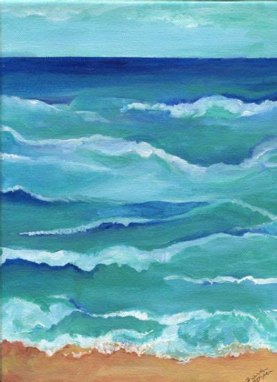 Abstract Seascape Acrylic Painting Ocean Painting Ocean Art