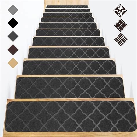 Stair Tread Carpet Set Of 15 Non Slip Mats Wooden Steps Indoor Outdoor