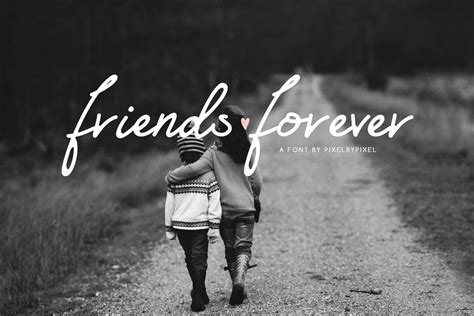 Friends Forever Font & Floral Extras (270141) | Script | Font Bundles