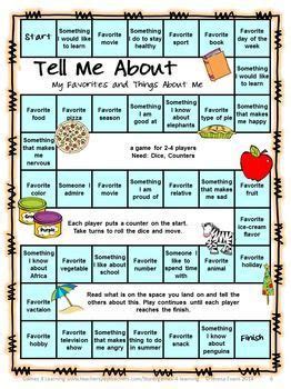 Easy + fun virtual games incl. 'Get to Know You' Games and 'All About Me' FREE printable ...