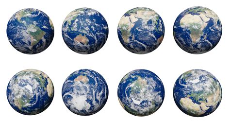 3d Rendering Planet Earth Globe Isolated On Transparent Background