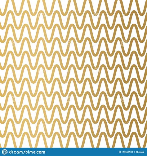 Elegance Wavy Golden Pattern Stock Vector Illustration Of Gold Line