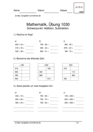 Zum überprüfen des gelernten bieten sich dann die lernzielkontrollen mathe klasse 2 und mathe klasse 3 an. Knobelaufgaben Mathe Klasse 3 Zum Ausdrucken