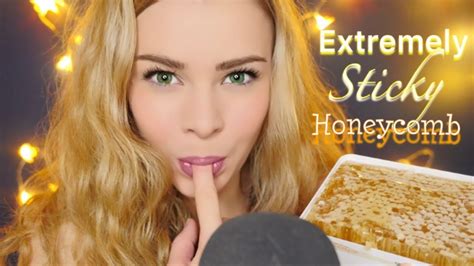 asmr eating raw honeycomb ~ extremely sticky mouth sounds 🍯 youtube