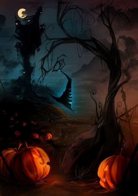 Halloween Painting Wallpapers Wallpaper Cave