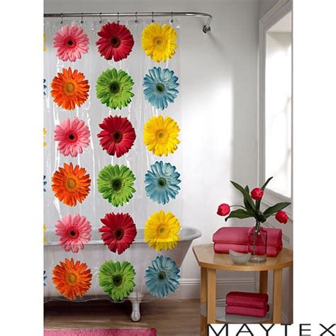 Maytex Gerber Daisy Peva Shower Curtain Free Shipping On Orders Over