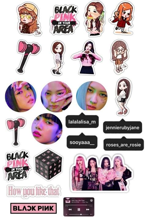 Blackpink Kpop Stickers Cute Stickers Box Template Printable
