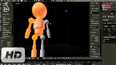 Make A Simple Modeling Character Robot For The Basic With Blender By Sapilin Animation Youtube