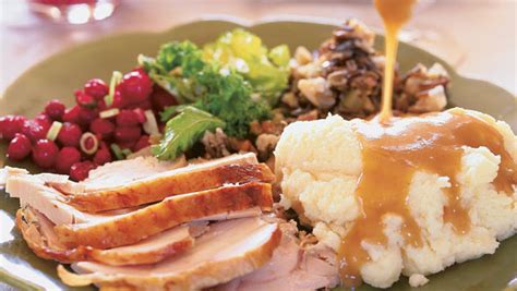 Roasted Turkey With Apple Cider Thyme Gravy Recipe Finecooking