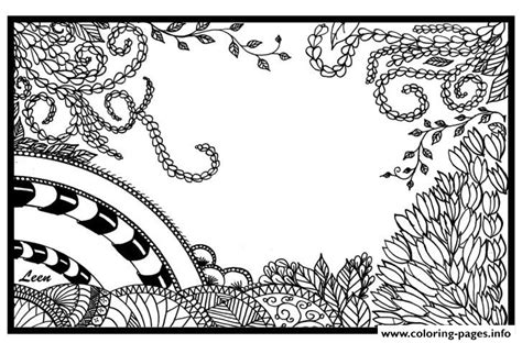 Zen Anti Stress Adult Leen Margot Jungle Coloring Page Printable