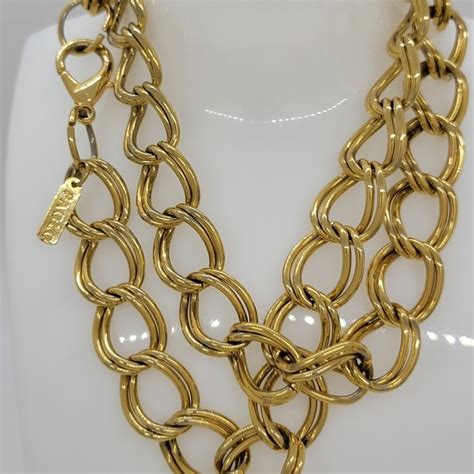 Paolo Jewelry Vintage Paolo Gucci Signed Chunky Chain Rare Long
