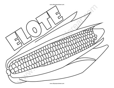 Elote Dibujo A Color Y Para Colorear