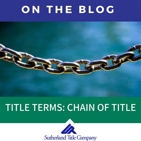 Title Terms: Chain of Title - Sutherland Title