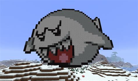 King Boo Pixel Art Minecraft Project