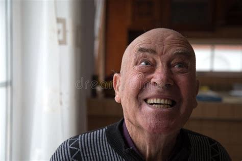 Crazy Bald Old Man Stock Image Image Of Hysterically 47209283