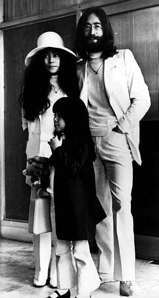 John Lennon Former Member Of The Beatles With His Wife