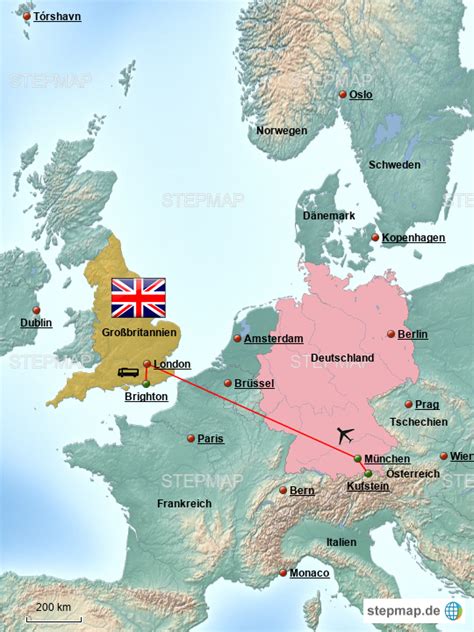 Stepmap England Landkarte Für Deutschland